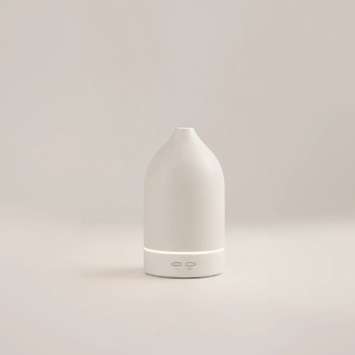 A white ceramic ultrasonic diffuser