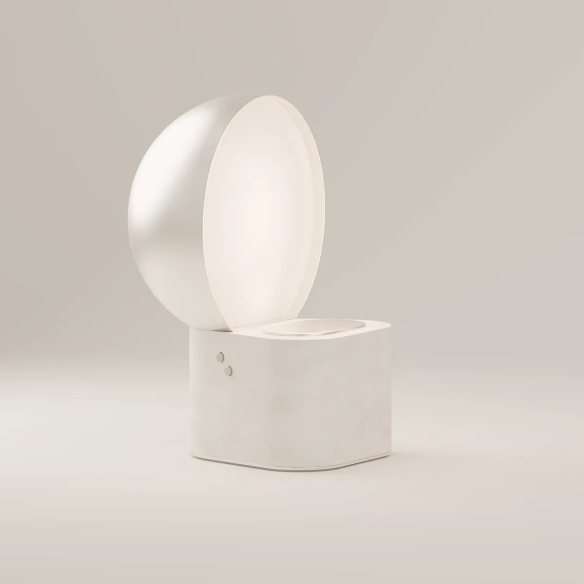 Olin: a concrete base with a glowing aluminium dome